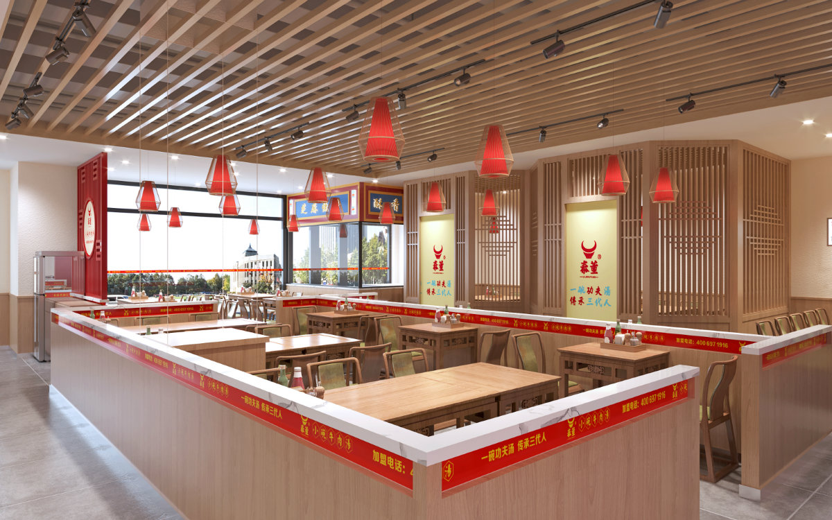 泰董洛阳小碗牛肉汤快餐店丨中国许昌丨佩伶餐饮空间设计-19
