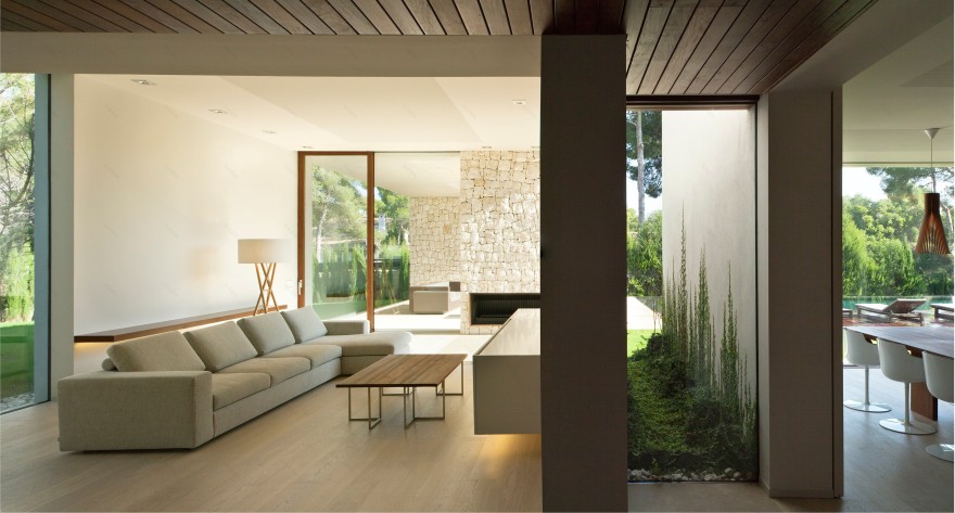 森林中的别墅,开放式空间与私密性的完美结合-9