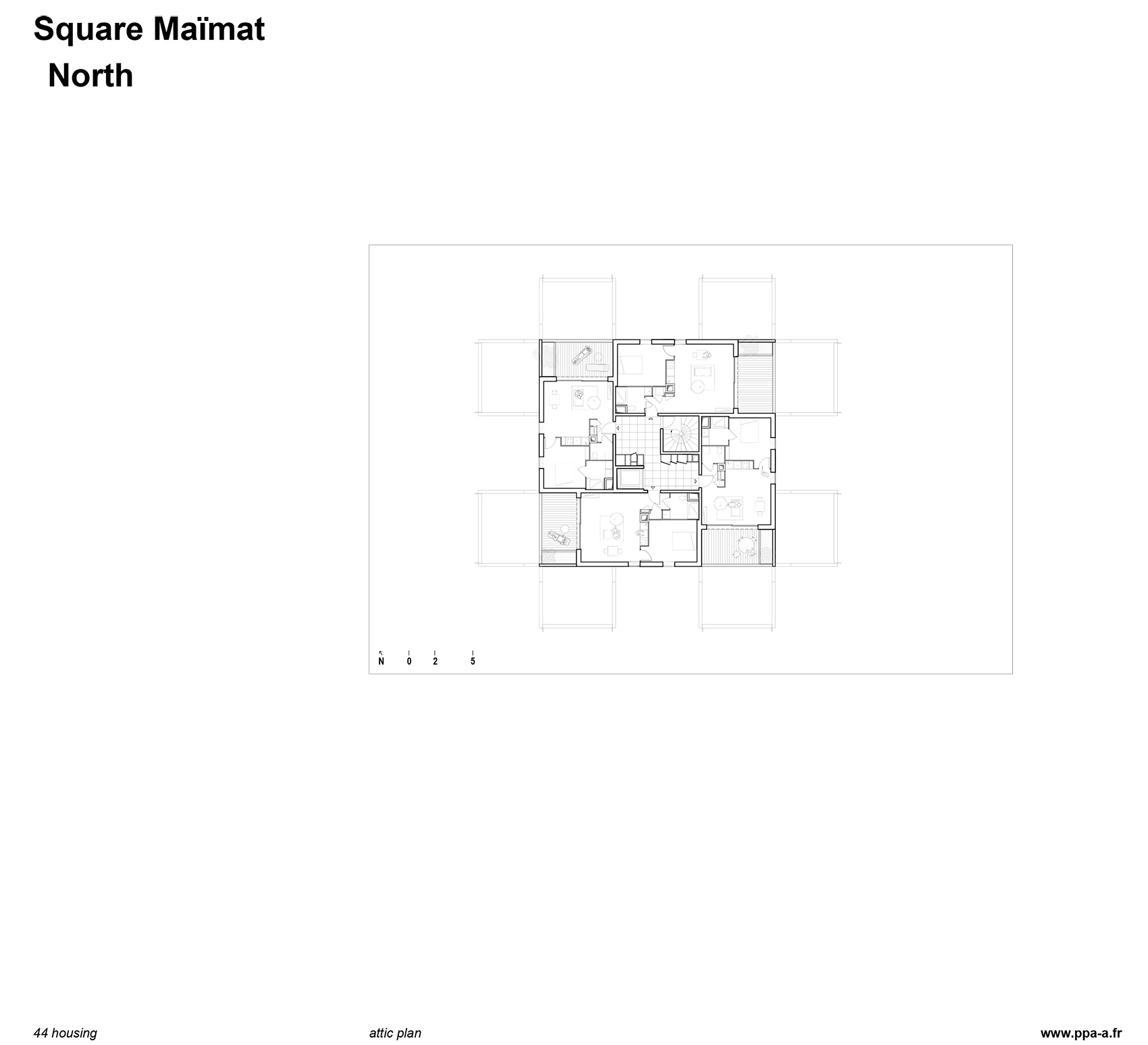 Square Maïmat住宅区更新，法国/释放公共空间，连接社区居民-113