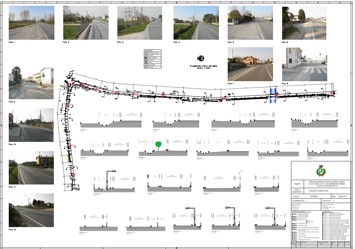 PROGETTO PERCORSO CICLO PEDONALE Lungh: 2.00 Km-1