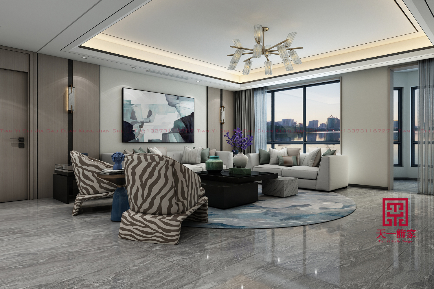 石家庄 220㎡轻奢住宅设计，诠释品质生活态度-4