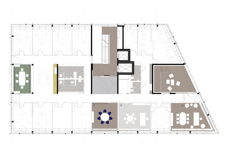 绿蓝相映,自然舒适的办公空间-15