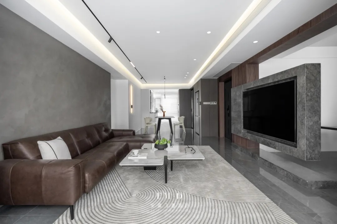 飞墨新作 || 160㎡质感婚房设计，四室改两室拓展空间功能性，造就最美生活！-6