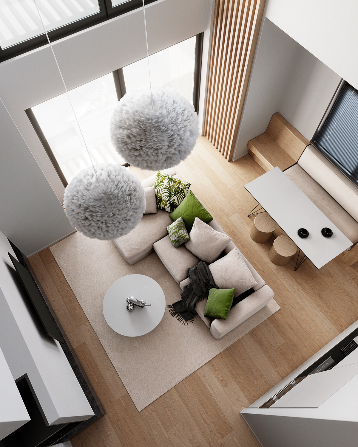 埃利尼科，雅典的灰白色复式公寓-1