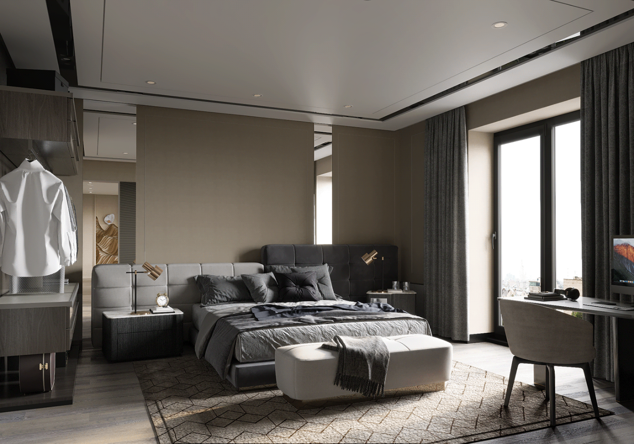 莫斯科顶层复式豪宅,现代风格演绎温馨高级生活-67