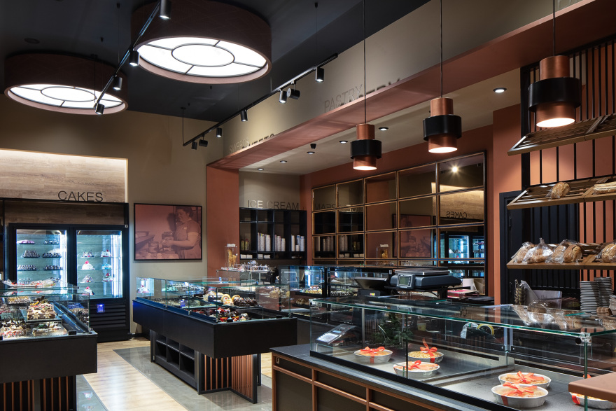 几何元素构建美食空间,温馨和谐呈现-7