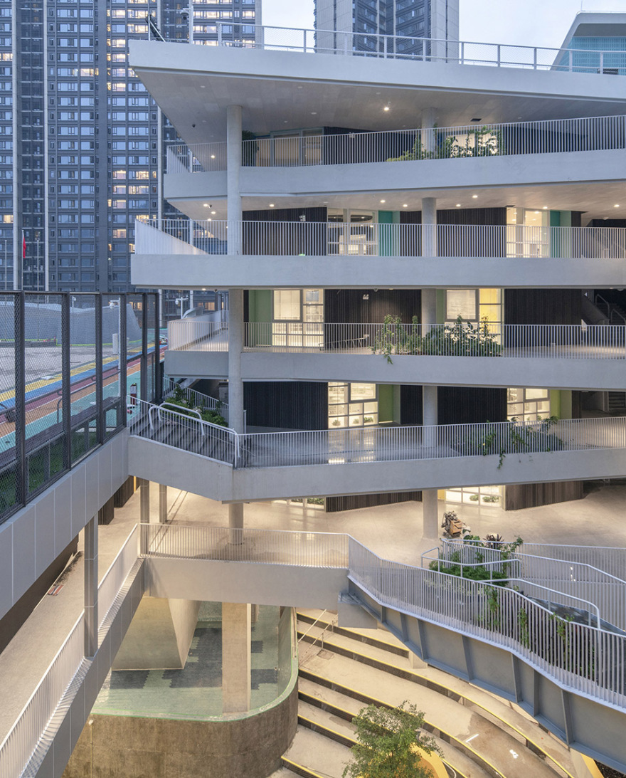 红岭实验小学 | 垂直校园,山谷庭院,儿童乐园-87