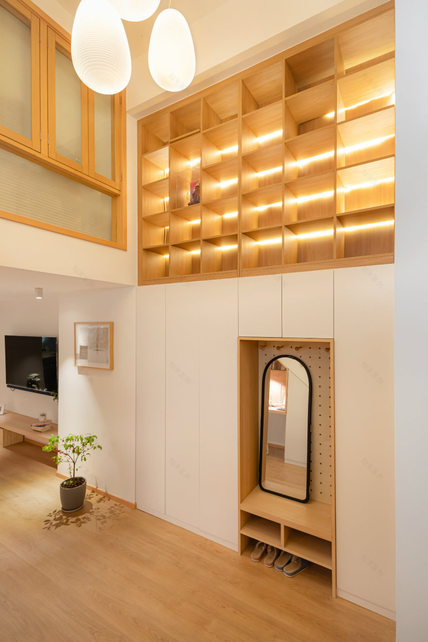 日式风格的两人两猫,loft公寓设计-15