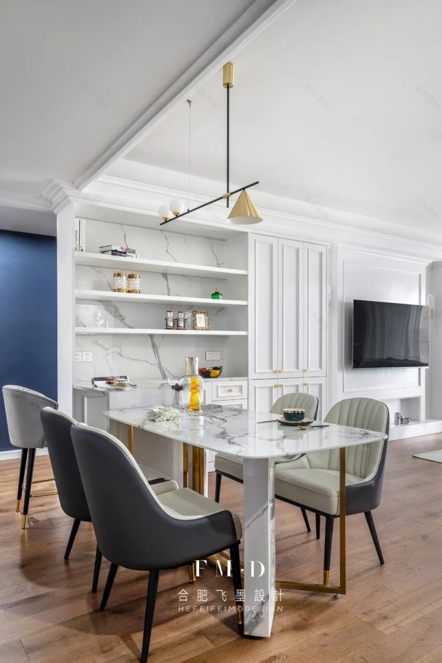 合肥华润凯旋门 130㎡精装房改造,美式轻奢风格温馨实用-10