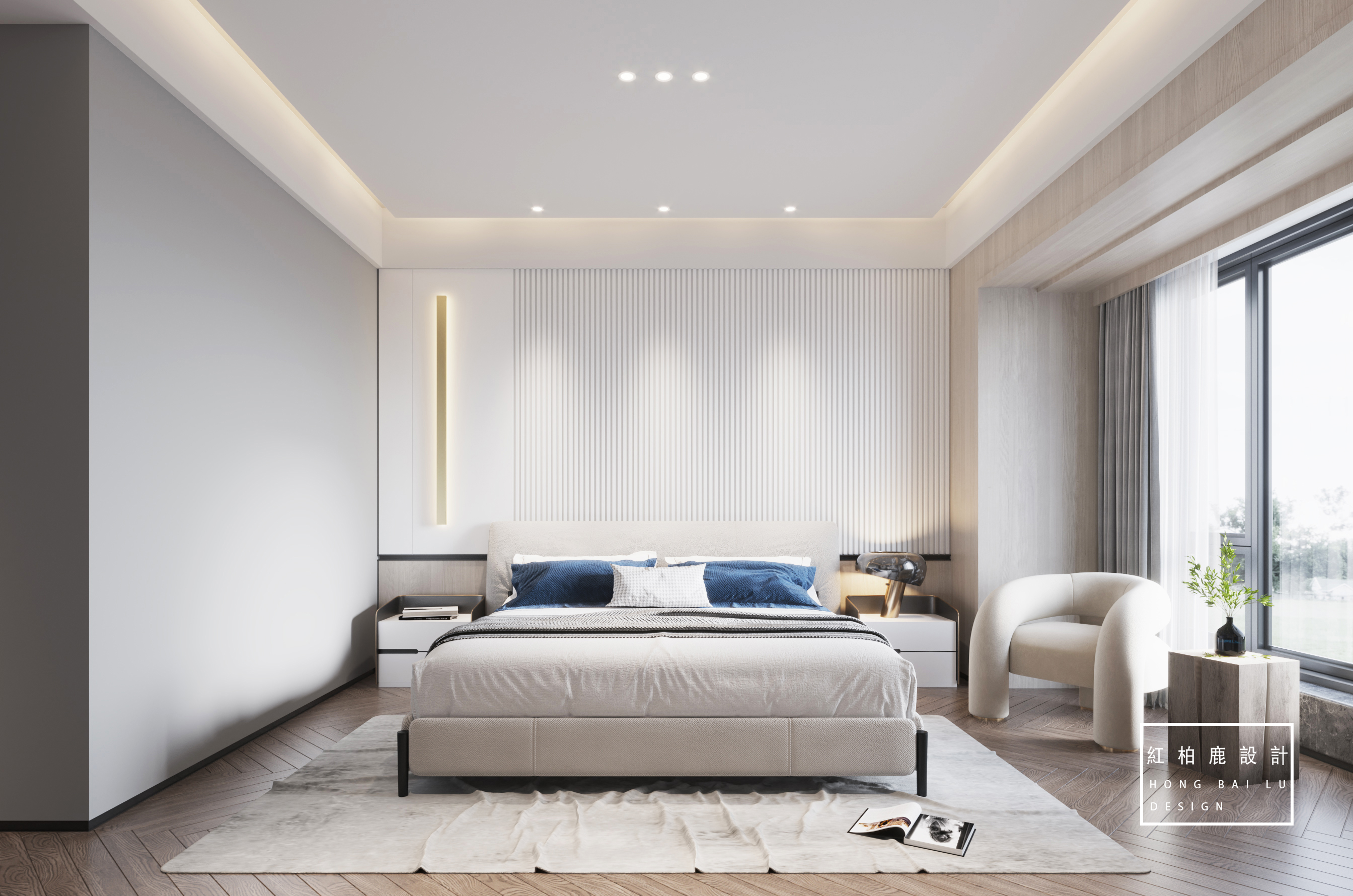 深圳宝安第五大道 120㎡现代简约风设计 | 极简配色,蓝绿点缀-13