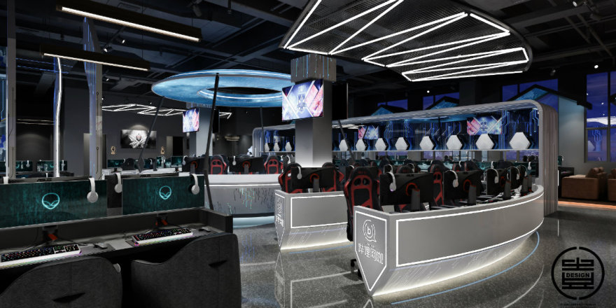 成都哔哩电竞体验店 | 下沉空间变身高颜值网咖-30