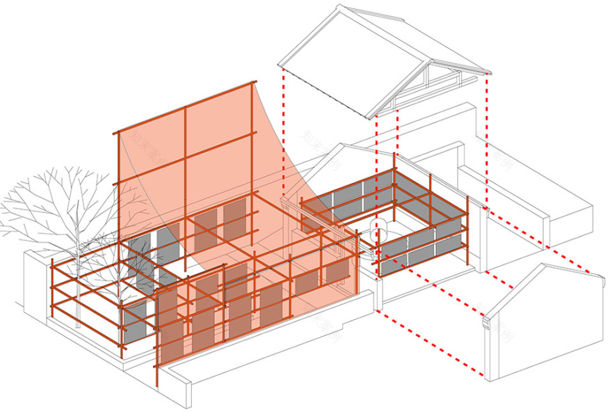 石城子丰收节临时展廊设计 | 脚手架与安全网打造乡村美学-23