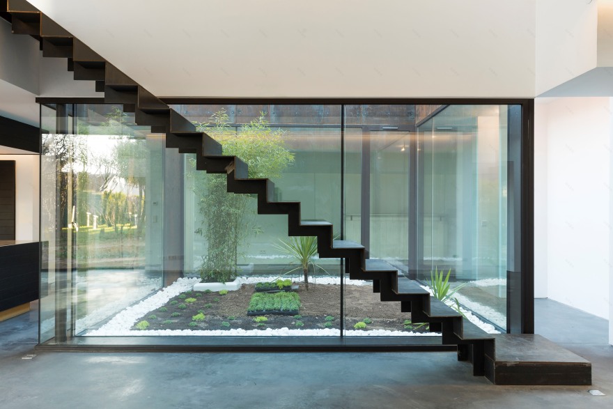 植入森林的“Quinconce”别墅,室内外和谐共生-5