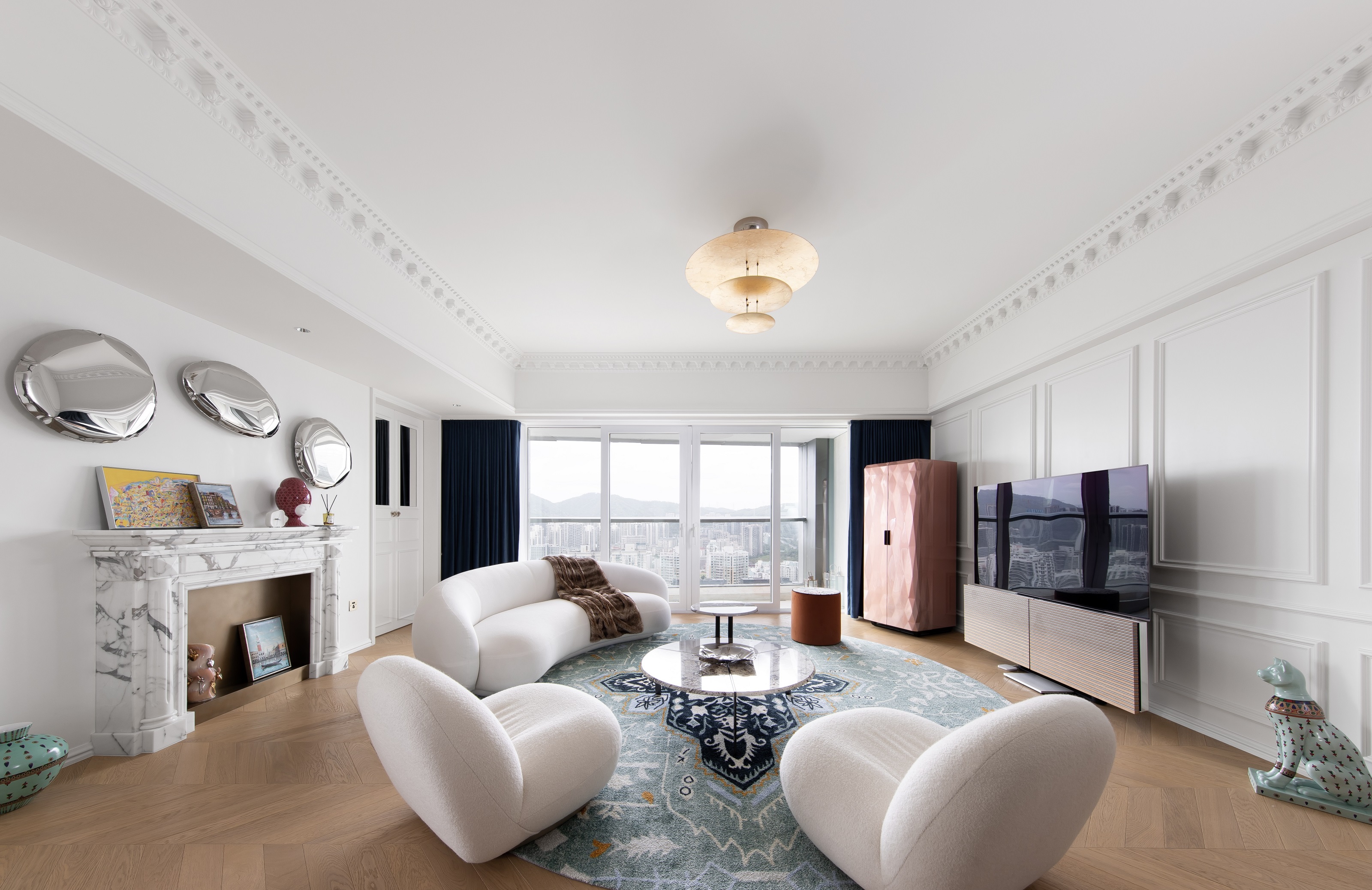 法式浪漫与现代空间的完美融合·东海国际公寓 148㎡设计案例-14