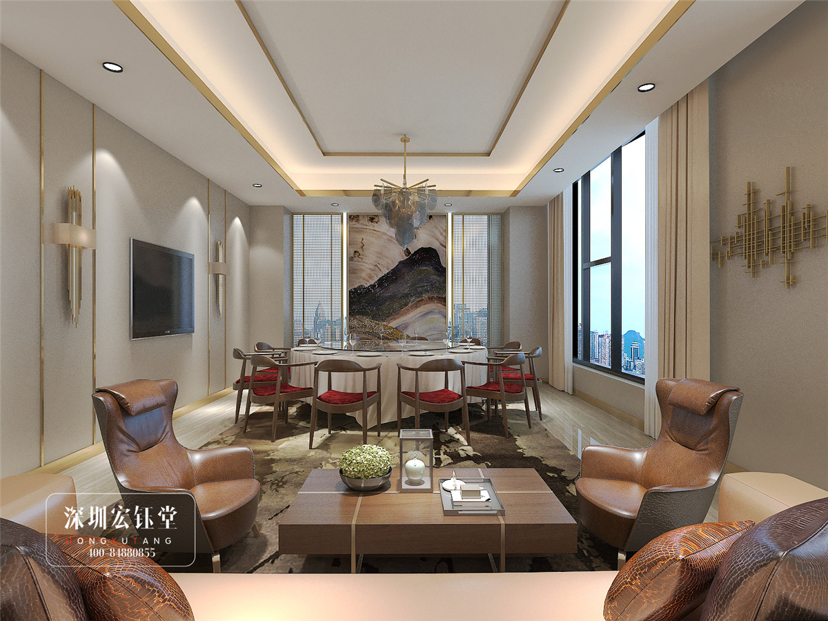 【宏钰堂】郑州经开区铭久鸿商贸公司独栋办公楼装修设计案例-5