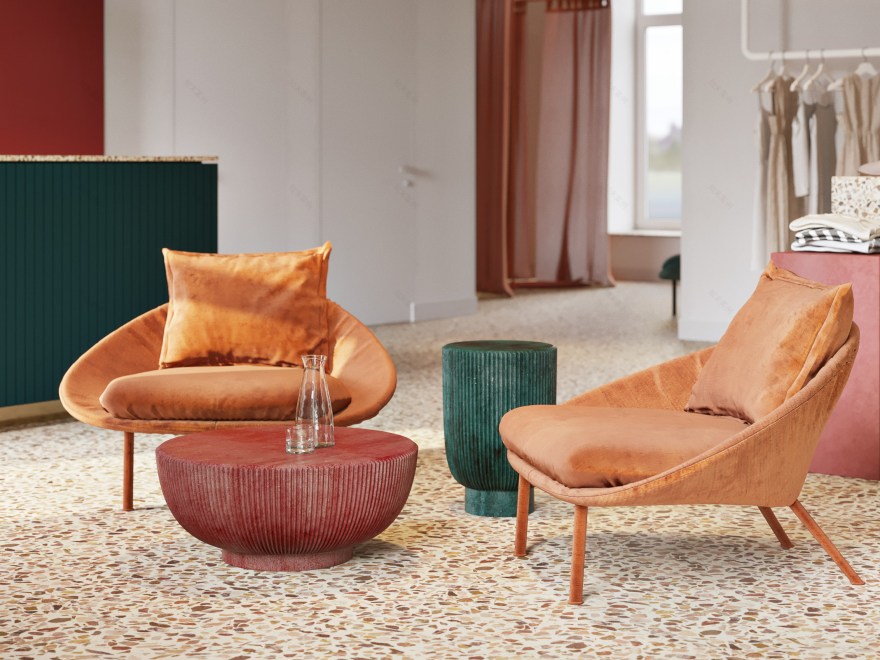 对比色彩几何,80 平米服装店的巧妙分区设计-6