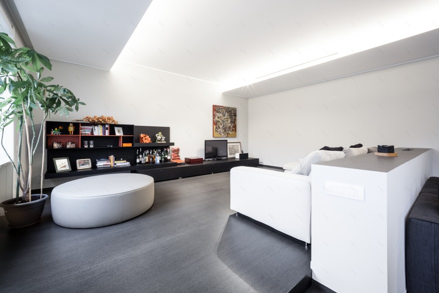 极简灰色公寓,展现几何之美-1