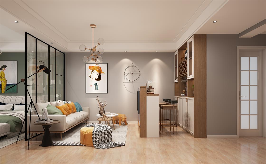 清新小公寓效果图案例-5