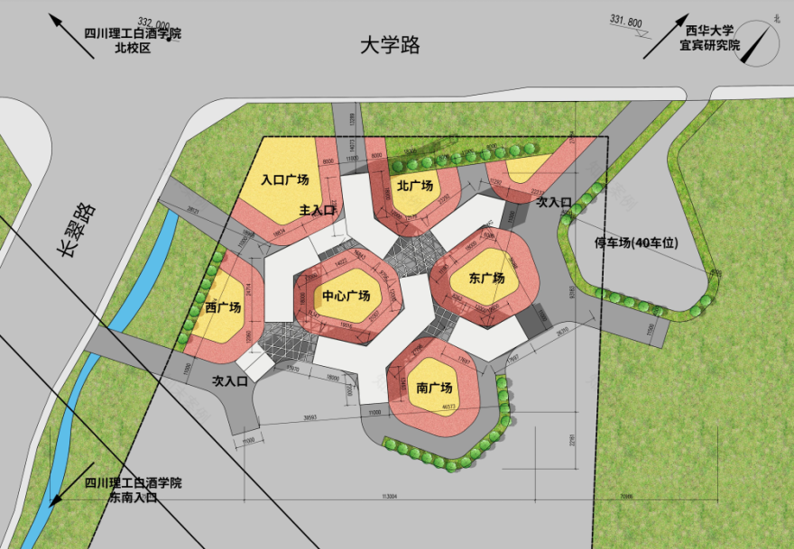 付军丨蜂巢广场丨宜宾大学城配套服务项目概念方案-2