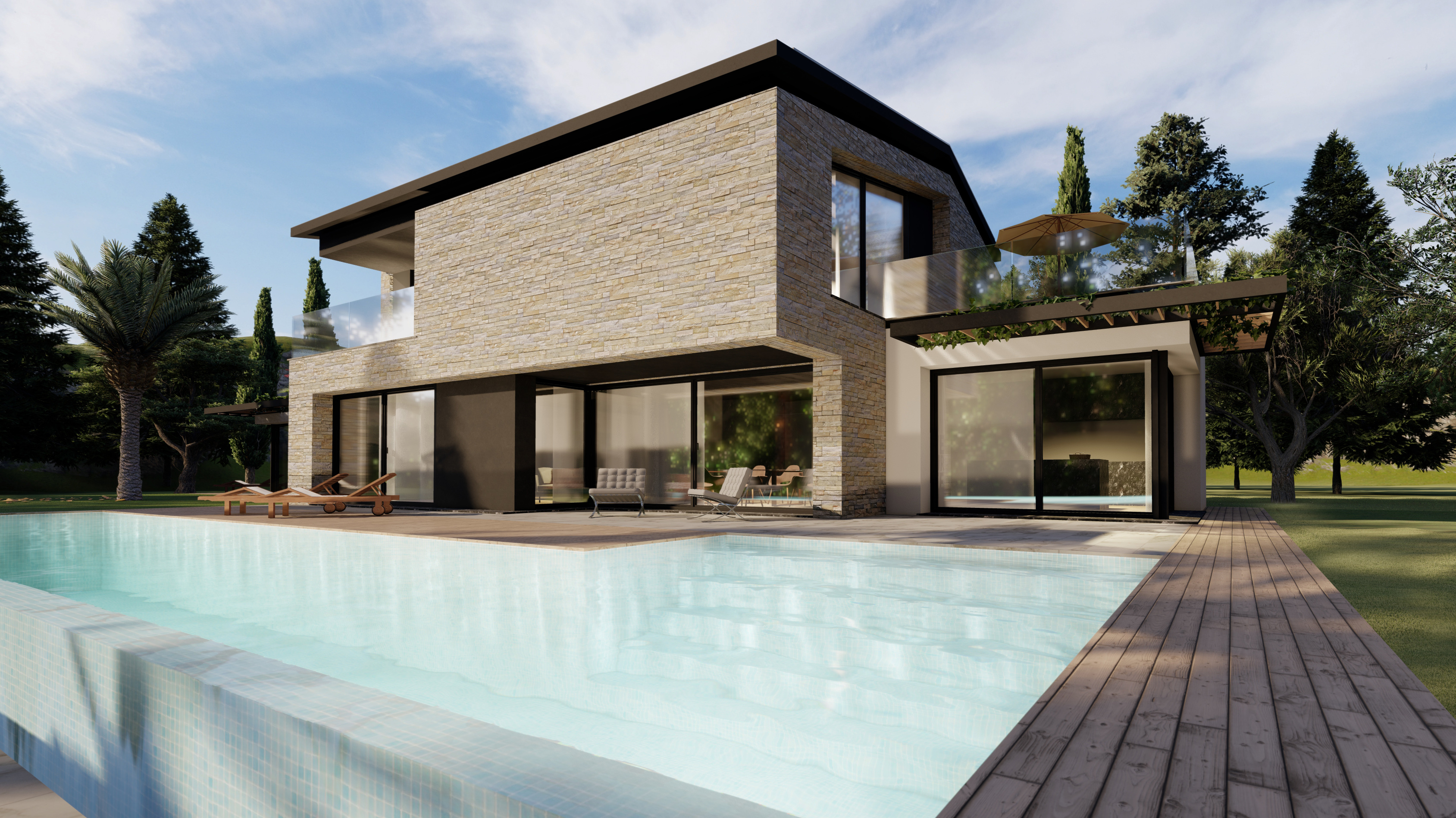 STUDIO A23丨别墅建筑丨Villa F+T-3