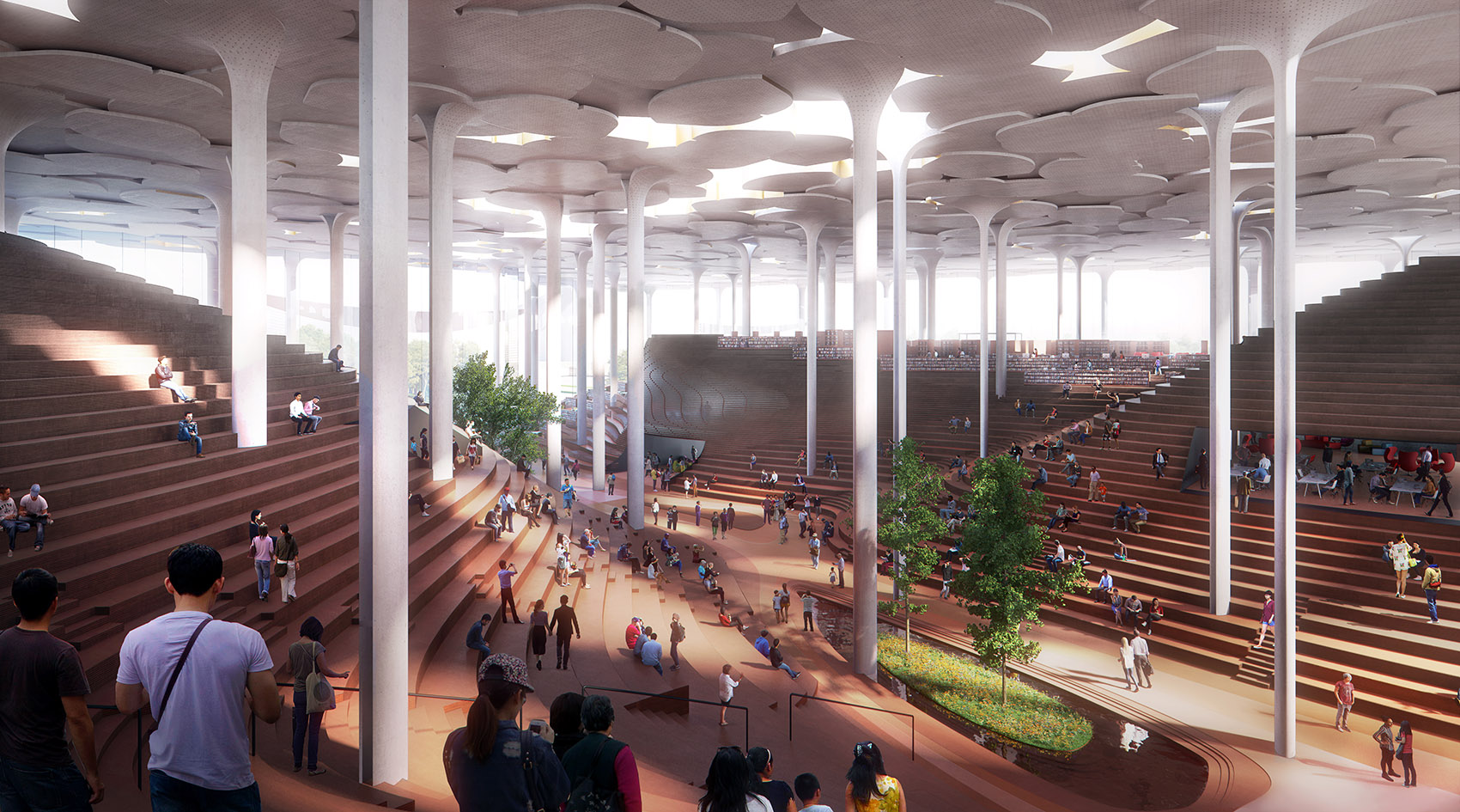 由Snøhetta设计的北京副中心图书馆将于2022年底完工/面向未来的图书馆-11