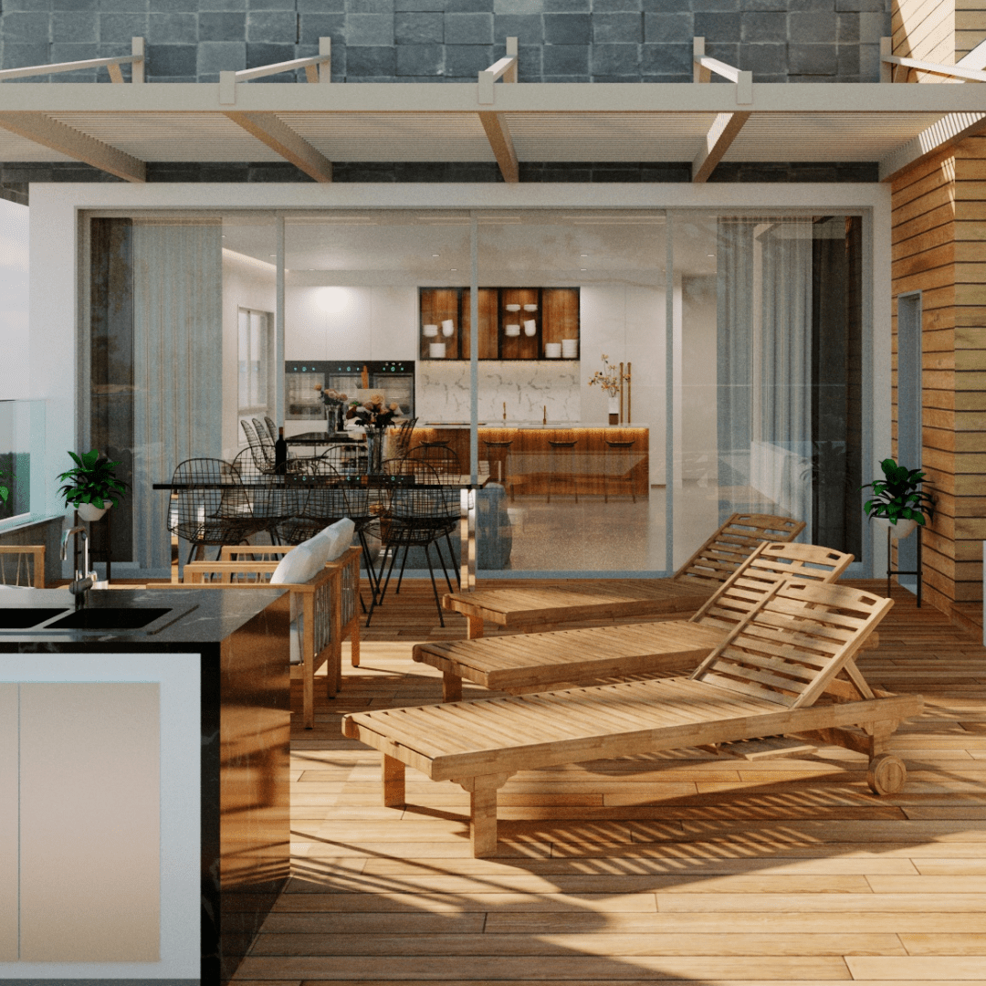 House with pool, living room.-8