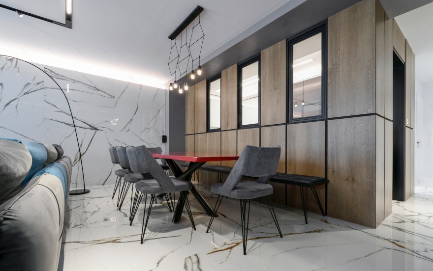 创意木石交融,MNK 设计工作室打造双层公寓空间-2