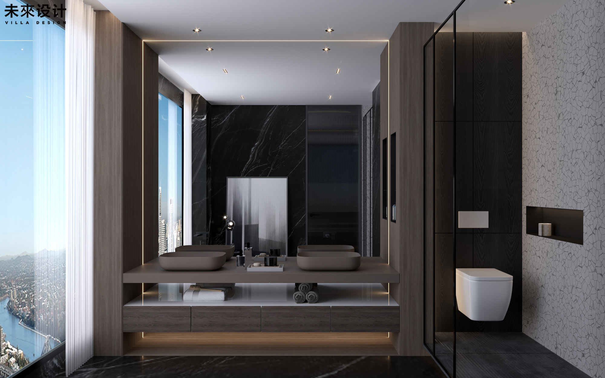 苏州湾景苑 | 未来设计打造 600㎡平层豪宅，诠释返璞归真的美学-37