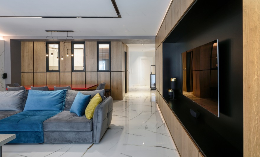 创意木石交融,MNK 设计工作室打造双层公寓空间-1