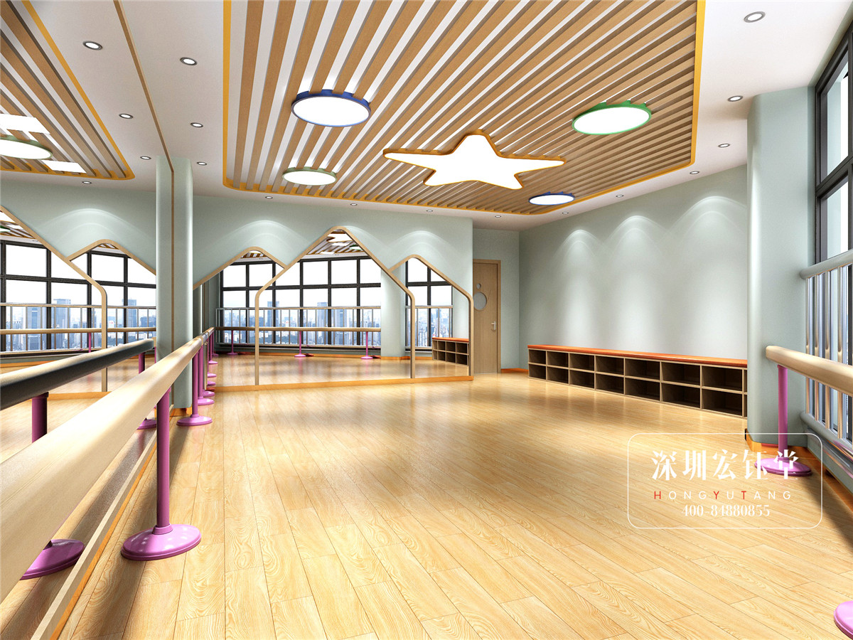 【宏钰堂】郑州儿童艺术培训机构装修效果图-艺学堂装修案例-3
