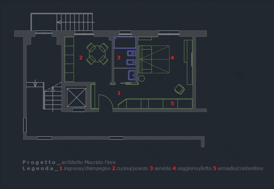 米兰 Portello 小户型改造,极简“全白”设计打造舒适温馨生活空间-7