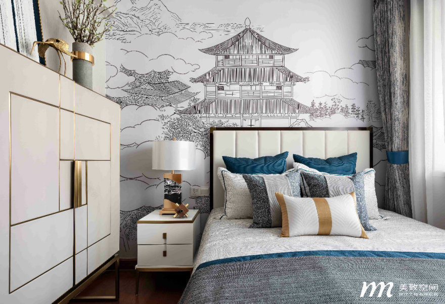 焦作恒大翡翠华庭新中式家居设计丨中国焦作丨美致空间-26