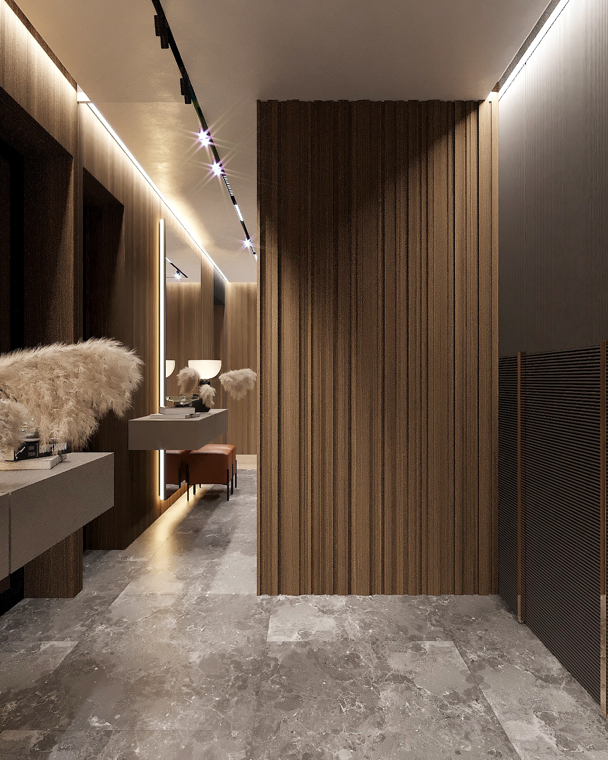 胡桃木+大理石，不一样的奢华质感！-9