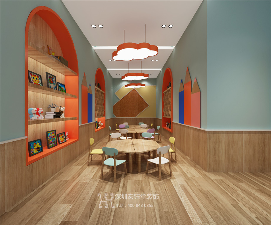 【宏钰堂】郑州艺学堂艺术培训机构装修设计效果图-4