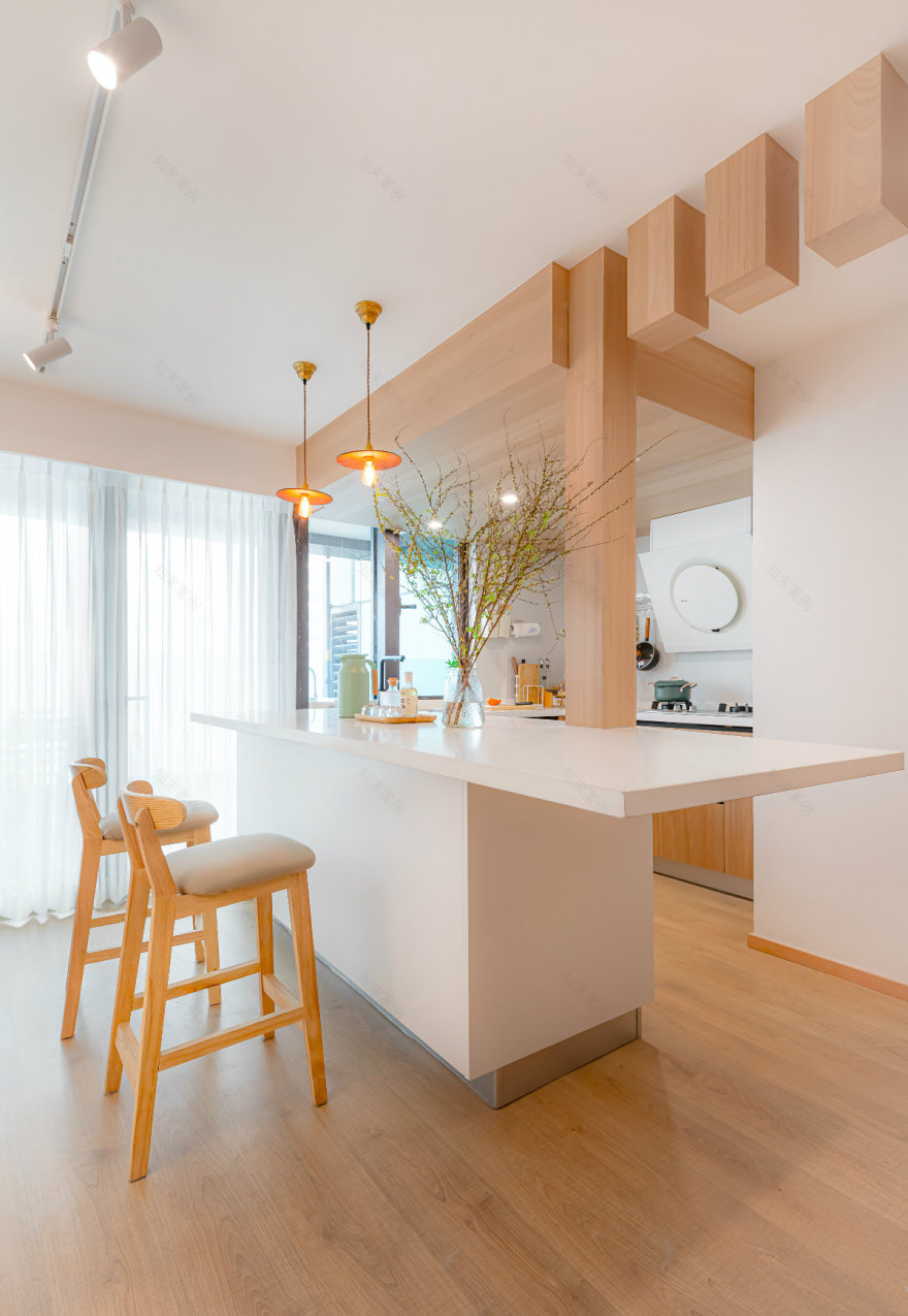 日式风格的两人两猫,loft公寓设计-42