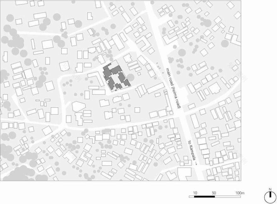 AU学生宿舍(日本建筑学会新人奖),乌干达/东西向墙体提供阴凉,南北侧开口引入光线与风-42