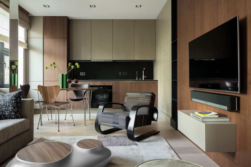 莫斯科 70 平米公寓的创意设计-1