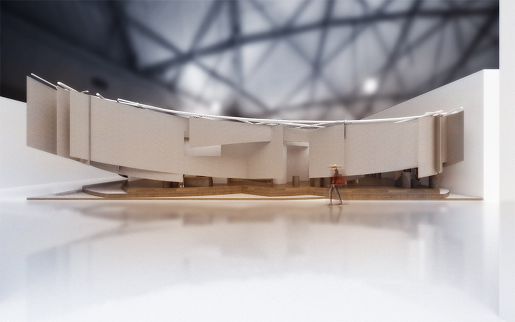 “悬浮毛毡”概念展厅，深圳/柔软的迷宫-49