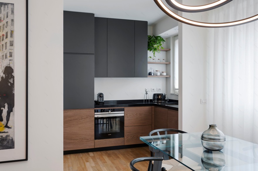 米兰优雅灰调公寓,经典与现代的碰撞-13