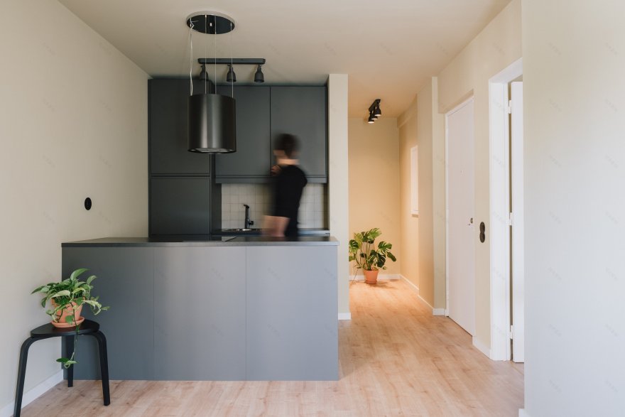 预算紧张的现代主义公寓改造-0