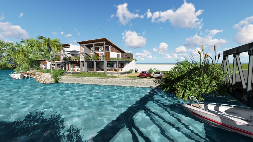 斯里兰卡 Balapitiya 河畔别墅设计-17