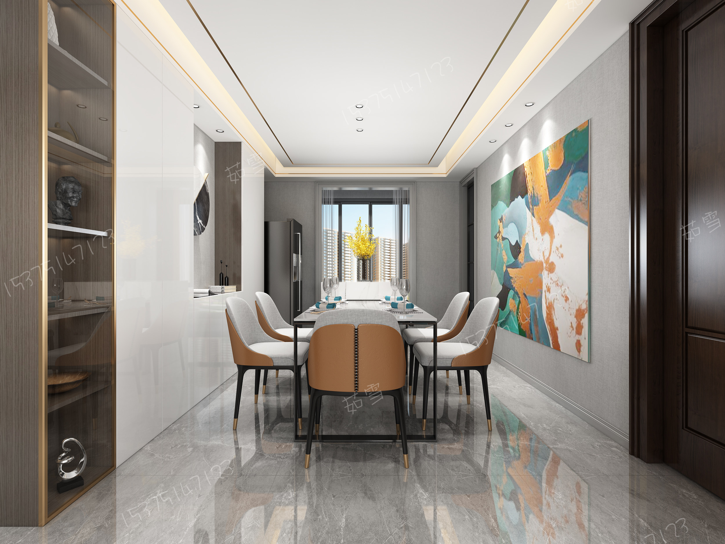 轻奢全房效果-15