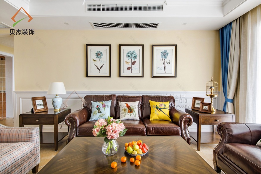 蓝山 110M2 美式风格家居设计-17