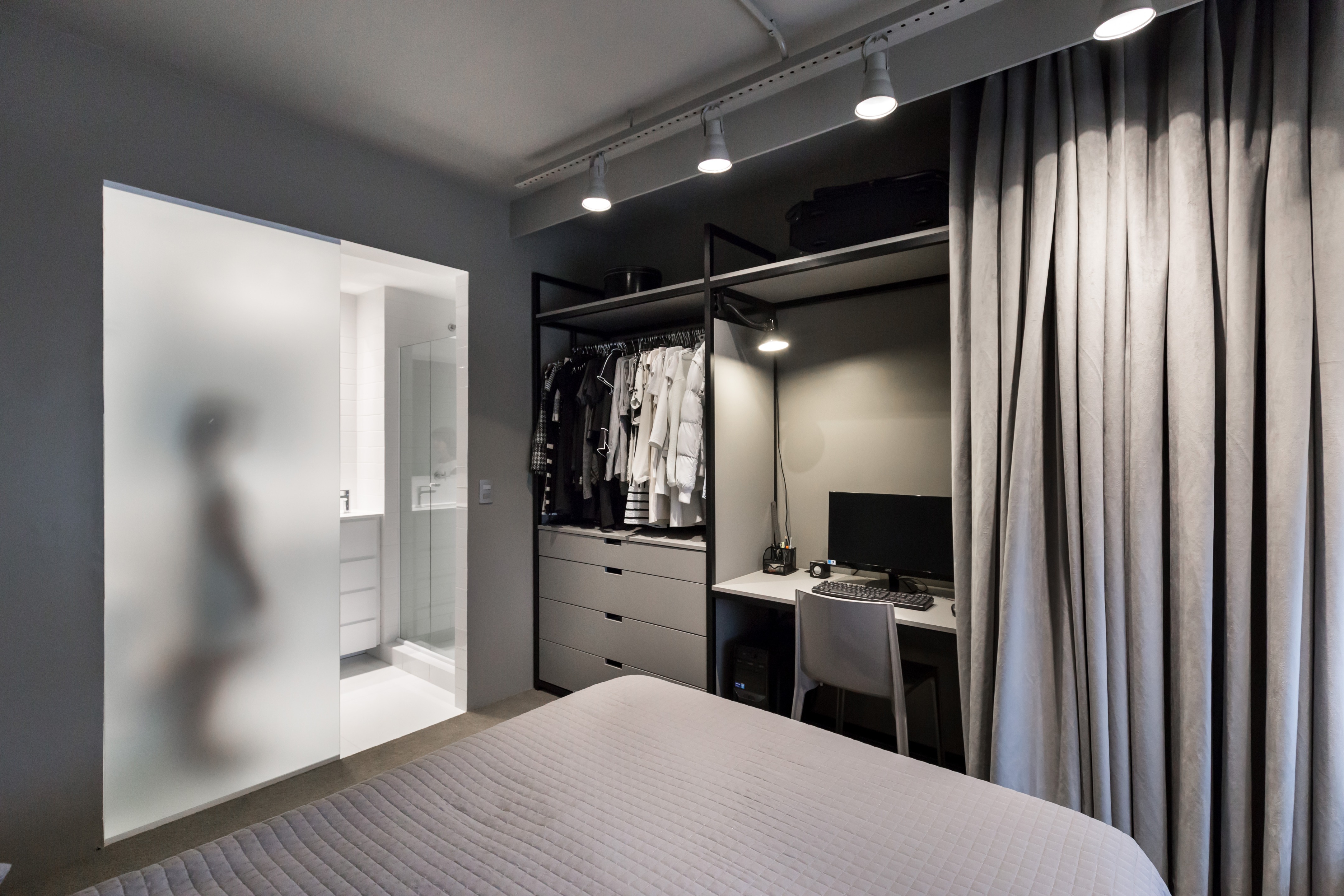 黑白灰的简约之家 | 巴西公寓设计案例-5