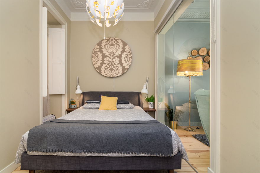 里斯本复古公寓绿色心脏设计丨葡萄牙里斯本-11