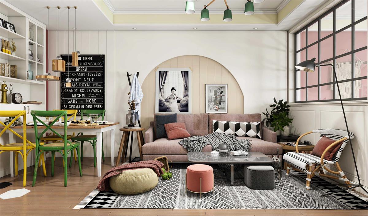 清新小公寓效果图案例-7