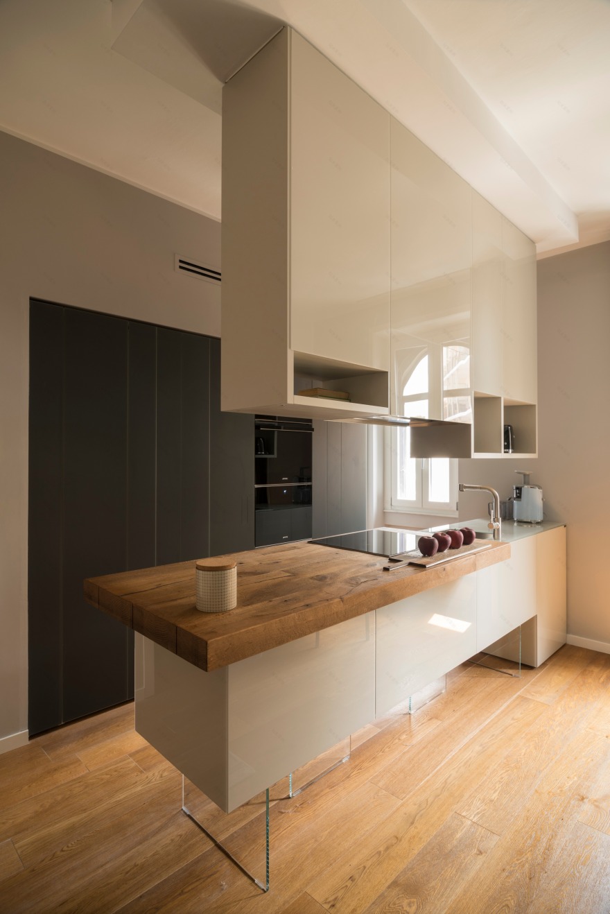 现代复古风公寓改造丨意大利米兰-2