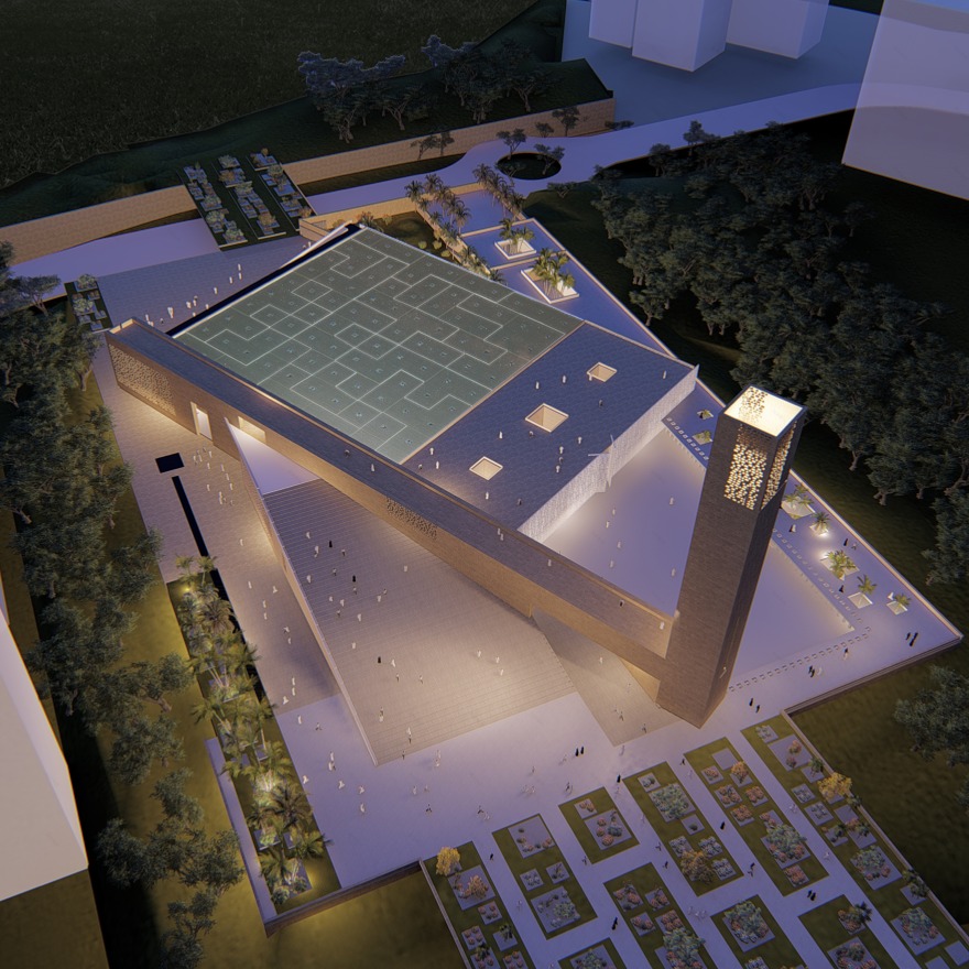 阿联酋绿意盎然的海滨清真寺-0