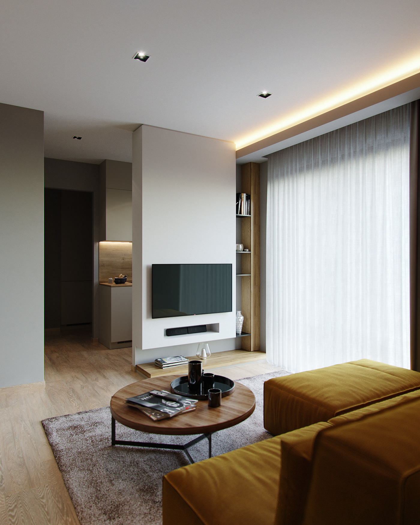 雅典 Glyfada 别墅翻新 | 黄色沙发成为焦点-5