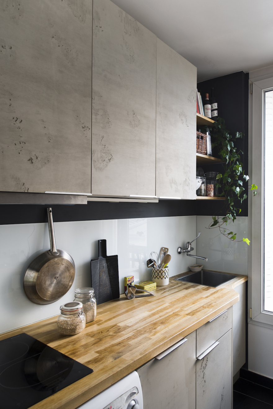 巴黎屋顶下的 38 平米小天堂 | 温馨弧形墙,打造流畅动线-6